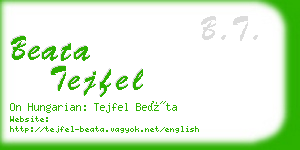 beata tejfel business card